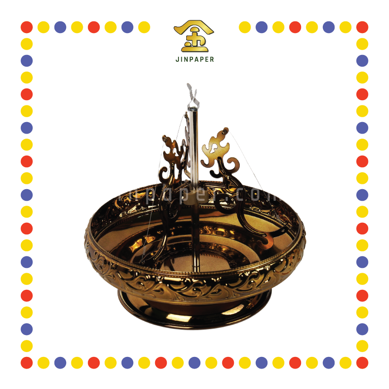 INCENSE HOLDER 台湾 龙形塔香盘【金色/古铜色】