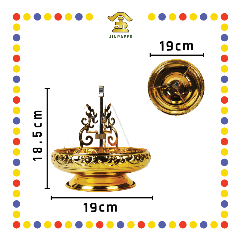 INCENSE HOLDER 台湾 龙形塔香盘【金色/古铜色】