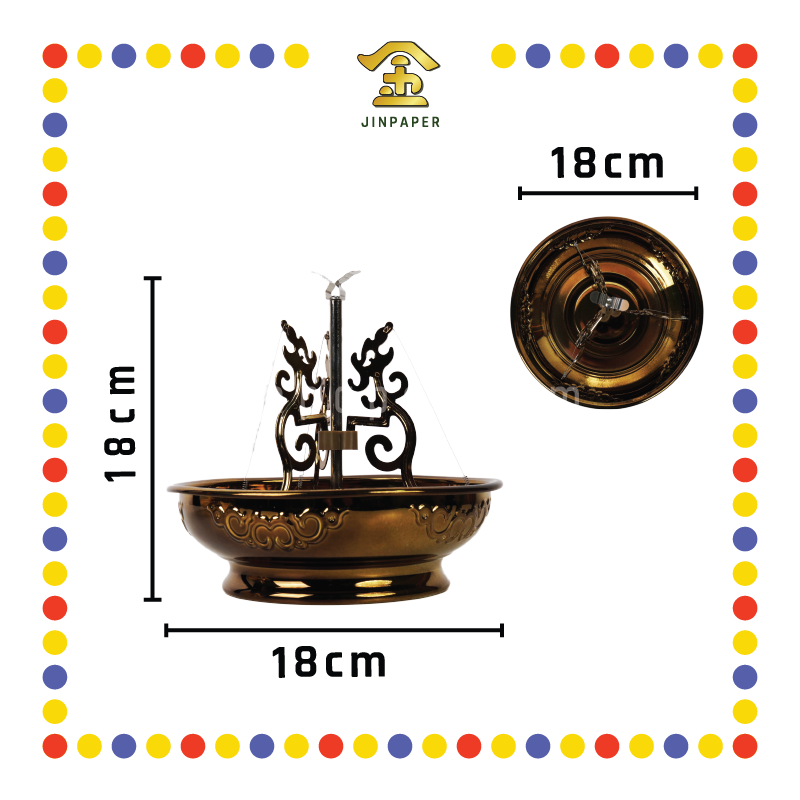 INCENSE HOLDER 台湾 聚宝塔香盘【金色/古铜色】
