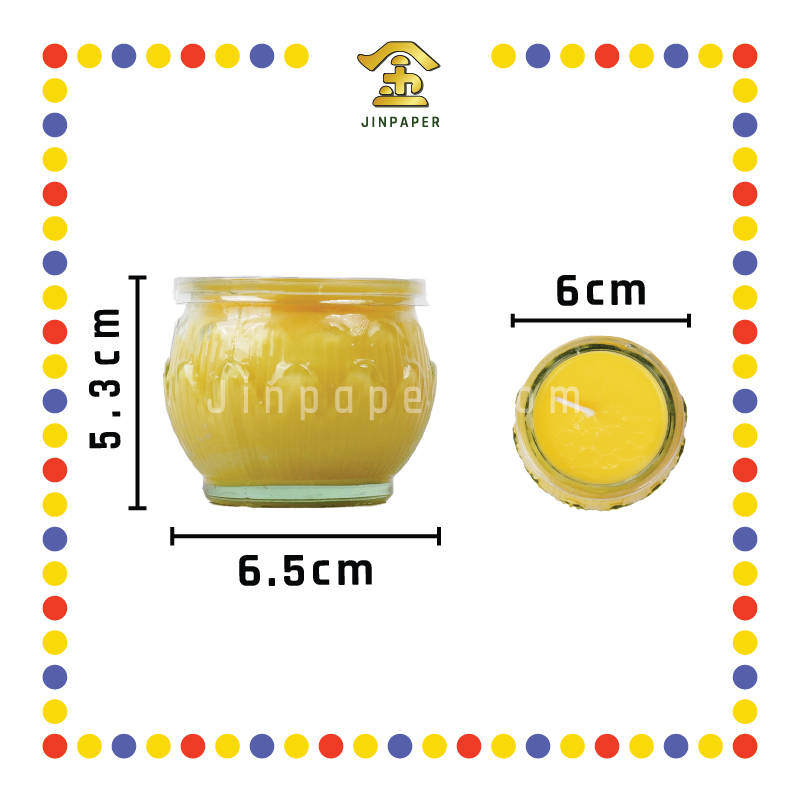 JOSS CANDLE 24小时莲花酥油烛【黄/红】 (蓮花蠟燭)