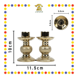 PRAYING CANDLESTICK 3.5寸 24k电金双龙进宝烛台