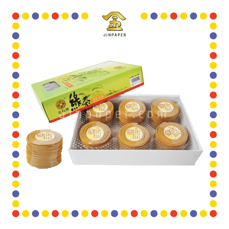 INCENSE COIL 3小时金钱绿茶盘香 (檀香)