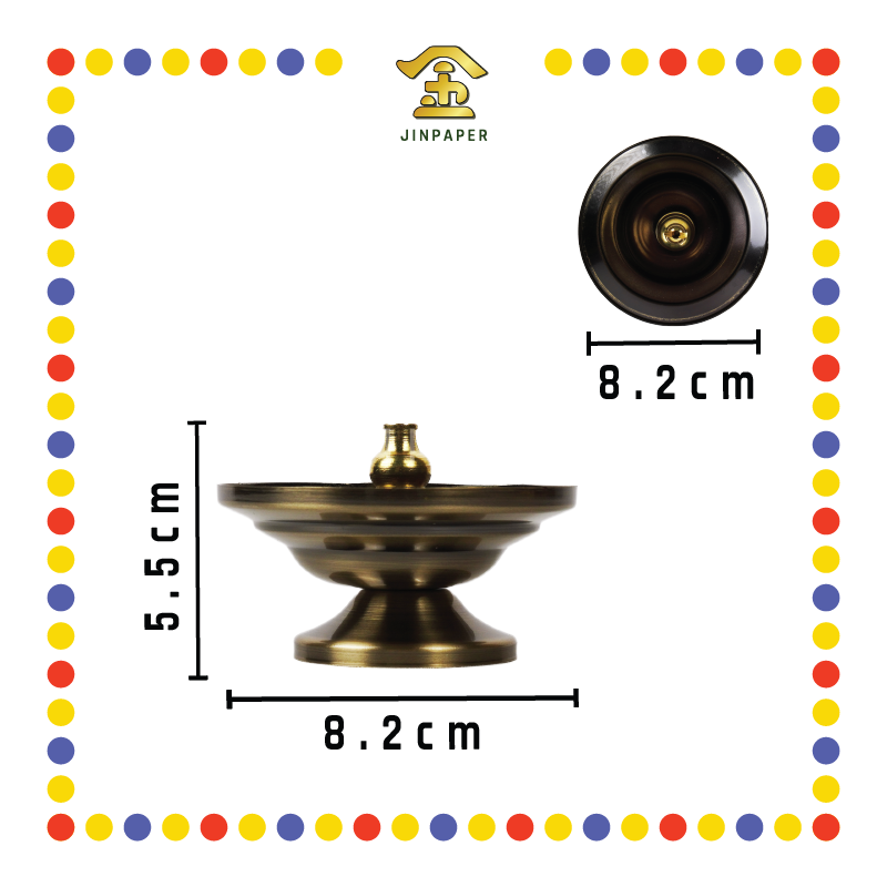 INCENSE HOLDER 台湾 4小时塔香盘(古铜色)