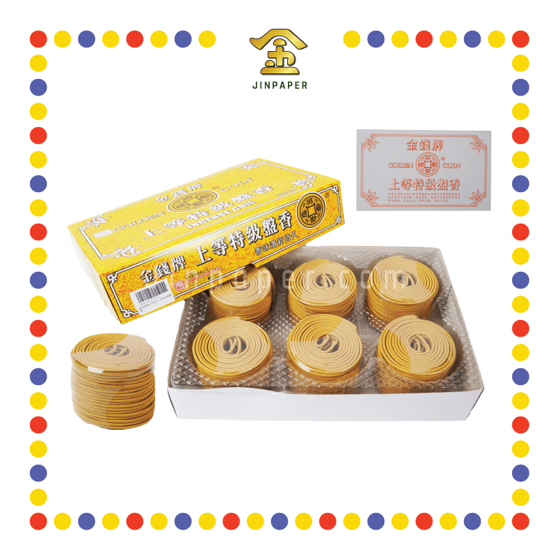 INCENSE COIL 4小时金【佛/钱】盘香 (檀香)