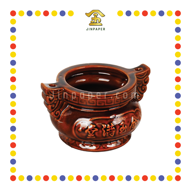 PARYING CENSER 4'' 3号 小双耳古铜招财香炉
