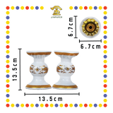 PRAYING CANDLESTICK 5寸 白瓷双龙三用烛台