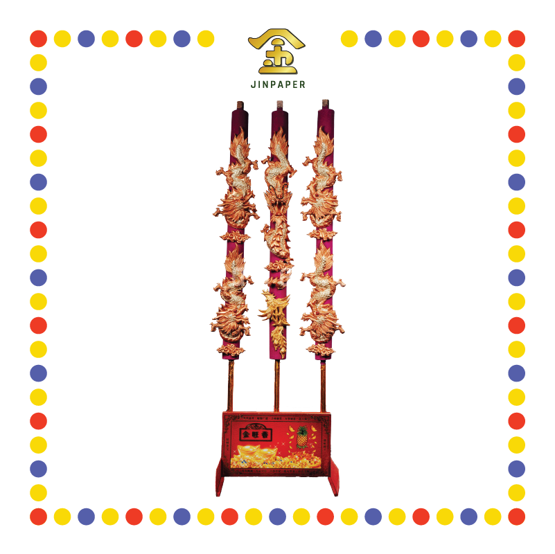 JOSS STICK 6尺 玫瑰金龙(1套3支) (大香, 龙香)