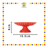 PRAYING PLATE【6寸/8寸】仿真高垫荷花盘(红)