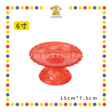 PRAYING PLATE【6寸/8寸】仿真高垫荷花盘(红)