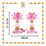 PARYING LAMP 7号 七彩水晶莲花灯【粉紅/透明/黄/紫】