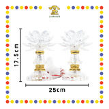 PARYING LAMP 7号 七彩水晶莲花灯【粉紅/透明/黄/紫】