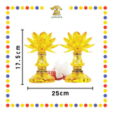 PARYING LAMP 7号 七彩水晶莲花灯【粉紅/透明/黄/紫】