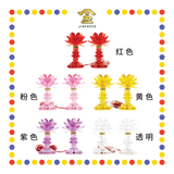 PARYING LAMP 8号 七彩水晶莲花灯【黃/透明/红/粉红/紫】(全LED)