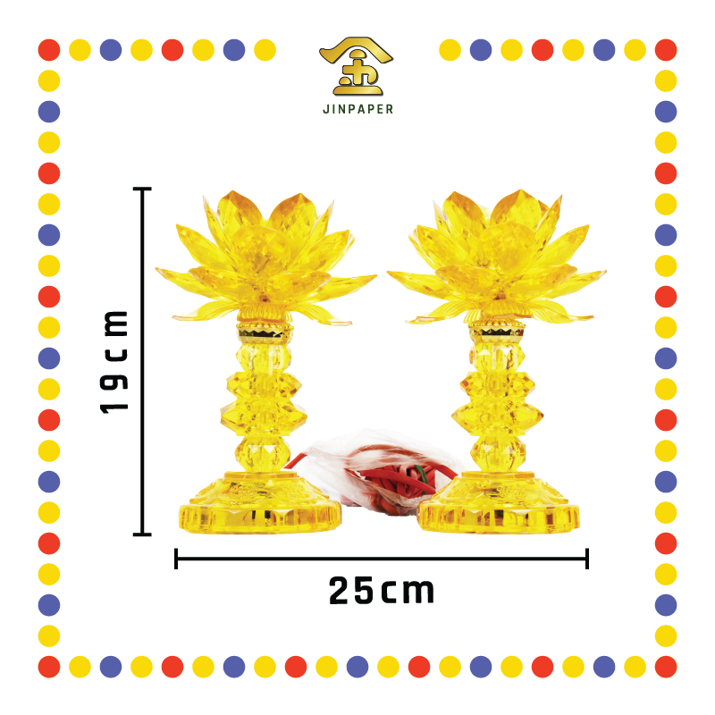 PARYING LAMP 8号 七彩水晶莲花灯【黃/透明/红/粉红/紫】(全LED)