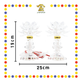 PARYING LAMP 8号 七彩水晶莲花灯【黃/透明/红/粉红/紫】(全LED)