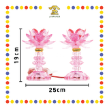 PARYING LAMP 8号 七彩水晶莲花灯【黃/透明/红/粉红/紫】(全LED)