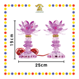 PARYING LAMP 8号 七彩水晶莲花灯【黃/透明/红/粉红/紫】(全LED)