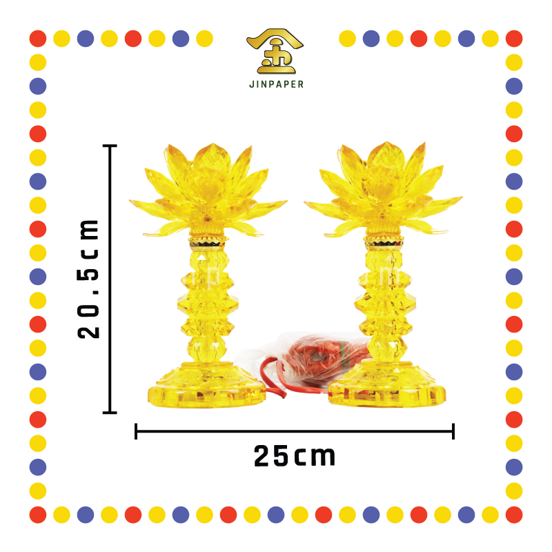PARYING LAMP 9号 七彩水晶莲花灯【黃/透明/红/粉红/紫】(全LED)