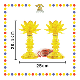 PARYING LAMP 9号 七彩水晶莲花灯【黃/透明/红/粉红/紫】(全LED)