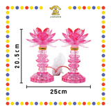PARYING LAMP 9号 七彩水晶莲花灯【黃/透明/红/粉红/紫】(全LED)