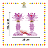 PARYING LAMP 9号 七彩水晶莲花灯【黃/透明/红/粉红/紫】(全LED)