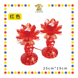 PARYING LAMP 9号 七彩水晶莲花灯【黃/透明/红/粉红/紫】(全LED)