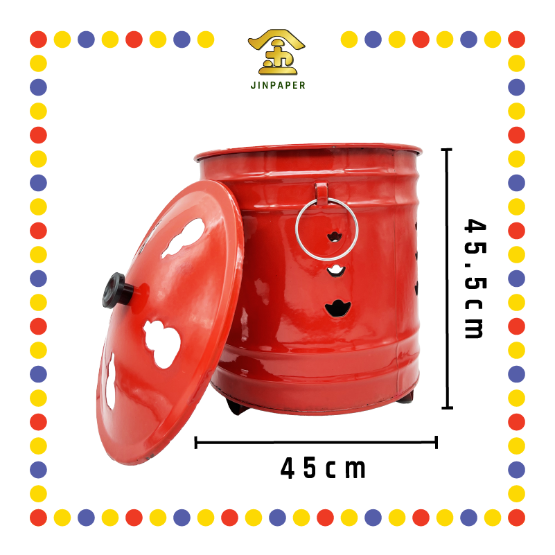 BURNING BIN 红色加厚化宝炉【迷你/小/中/大/特大】