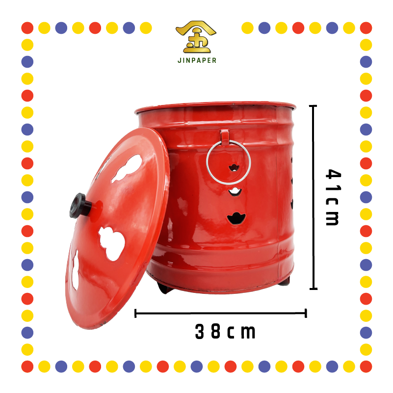 BURNING BIN 红色加厚化宝炉【迷你/小/中/大/特大】