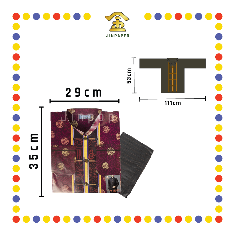 JOSS PAPER G028 奢华男唐装 (冥纸)