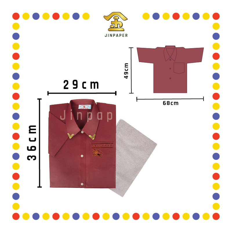 JOSS PAPER G108 奢华特种纸男短恤衫 (冥纸)