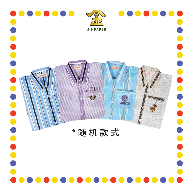 JOSS PAPER M-03 桃童牌男装花纹短袖衬衫