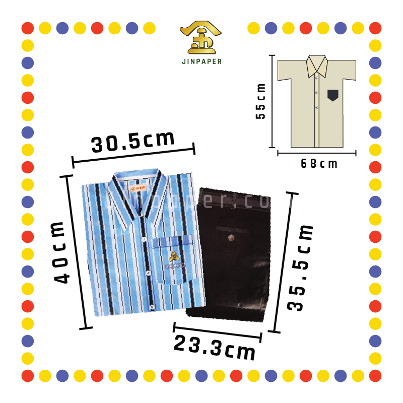 JOSS PAPER M-03 桃童牌男装花纹短袖衬衫