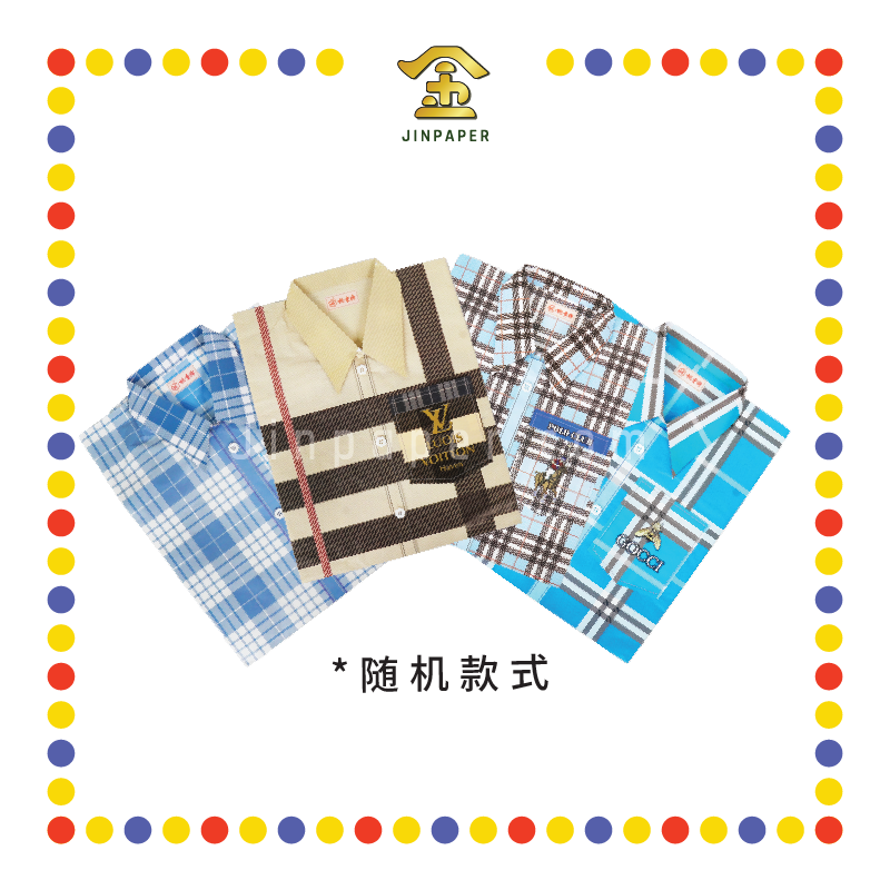 JOSS PAPER M-04 桃童牌男装格纹短袖衬衫
