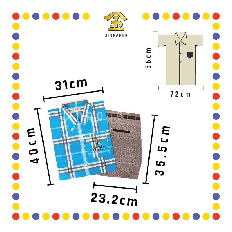 JOSS PAPER M-04 桃童牌男装格纹短袖衬衫