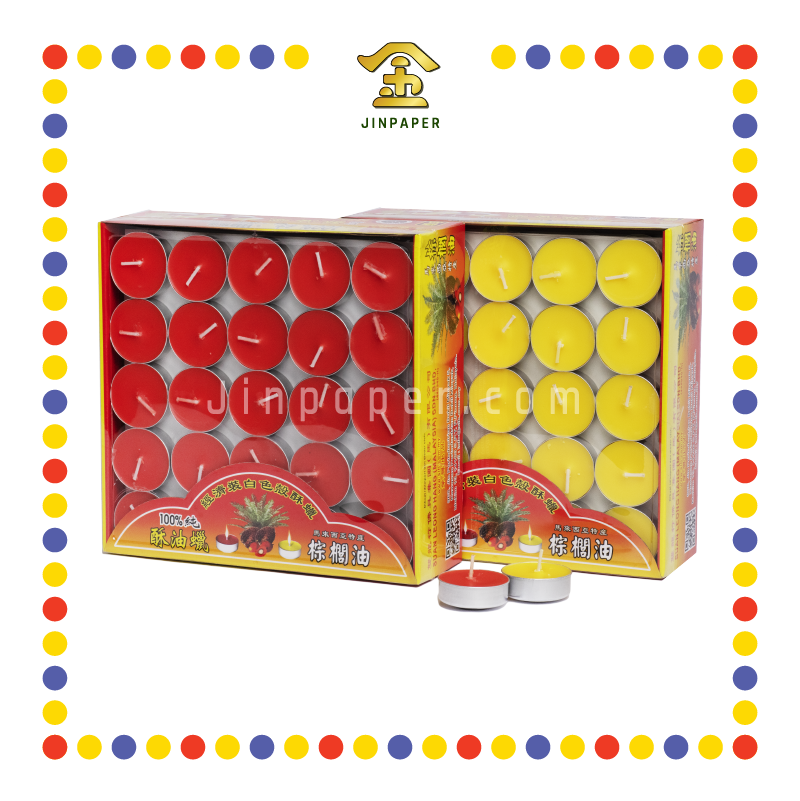 JOSS CANDLE 双龙酥油烛 4小时 100粒【(黄)/(红)】 (酥油蠟燭)