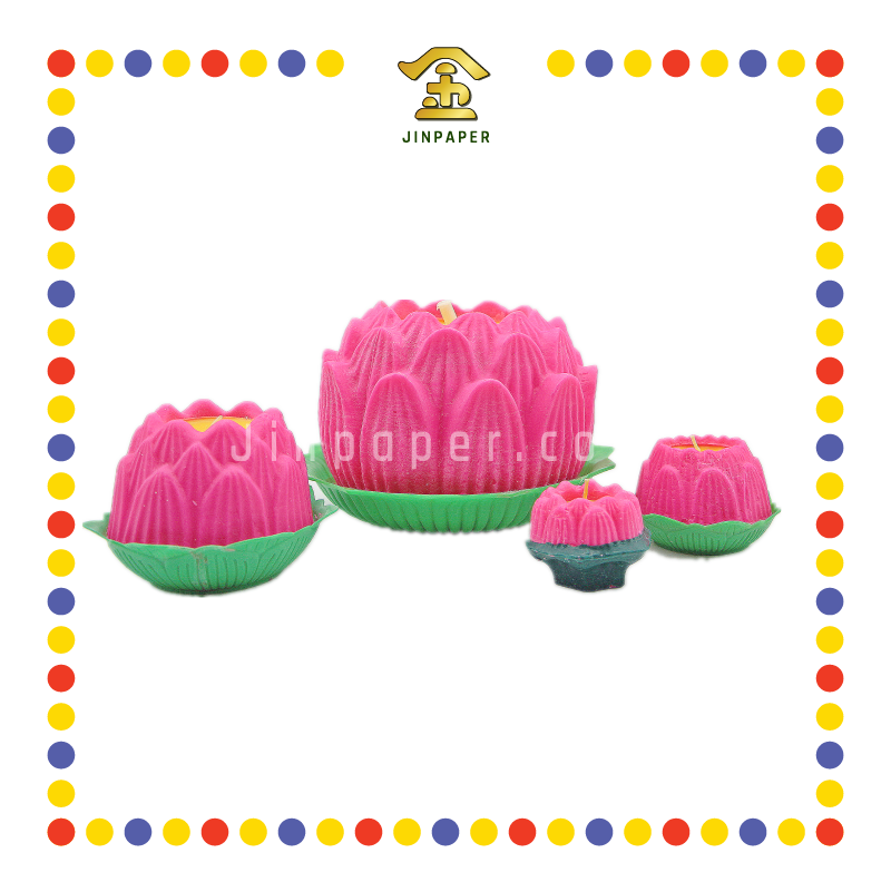 JOSS CANDLE (仙)【大/中/小/2号无字加大】莲花烛 (蓮花蠟燭)