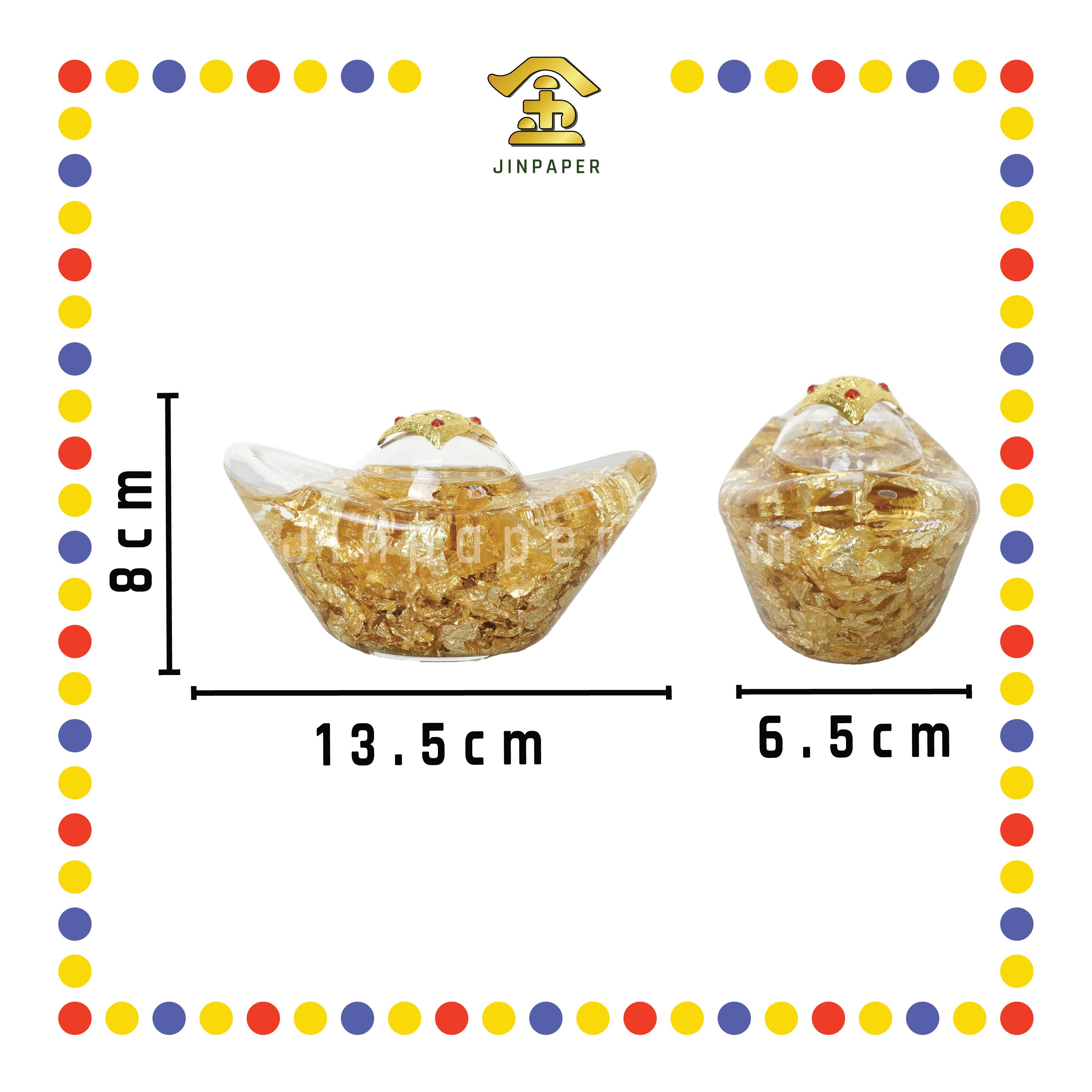 LUCKY GOODS 中号金箔元宝