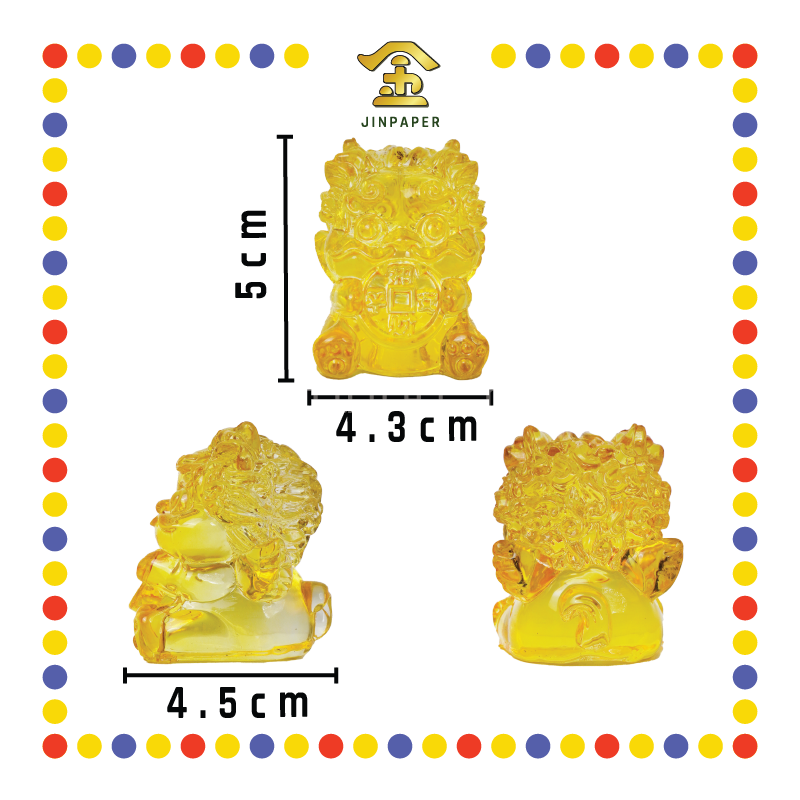 LUCKY GOODS【黄色/彩色】琉璃吞金兽