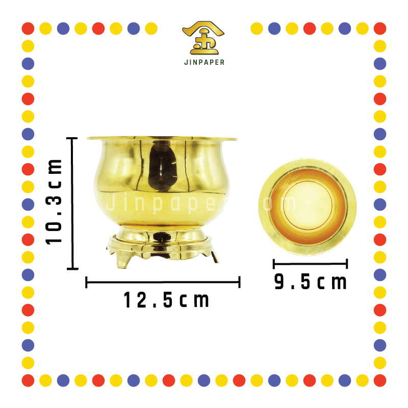 PARYING CENSER 5寸 铜光身炉 (香炉)