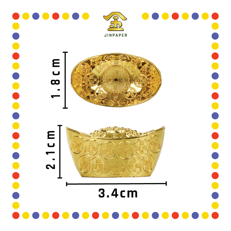 LUCKY GOODS 电金铜钱元宝(小/中/大)