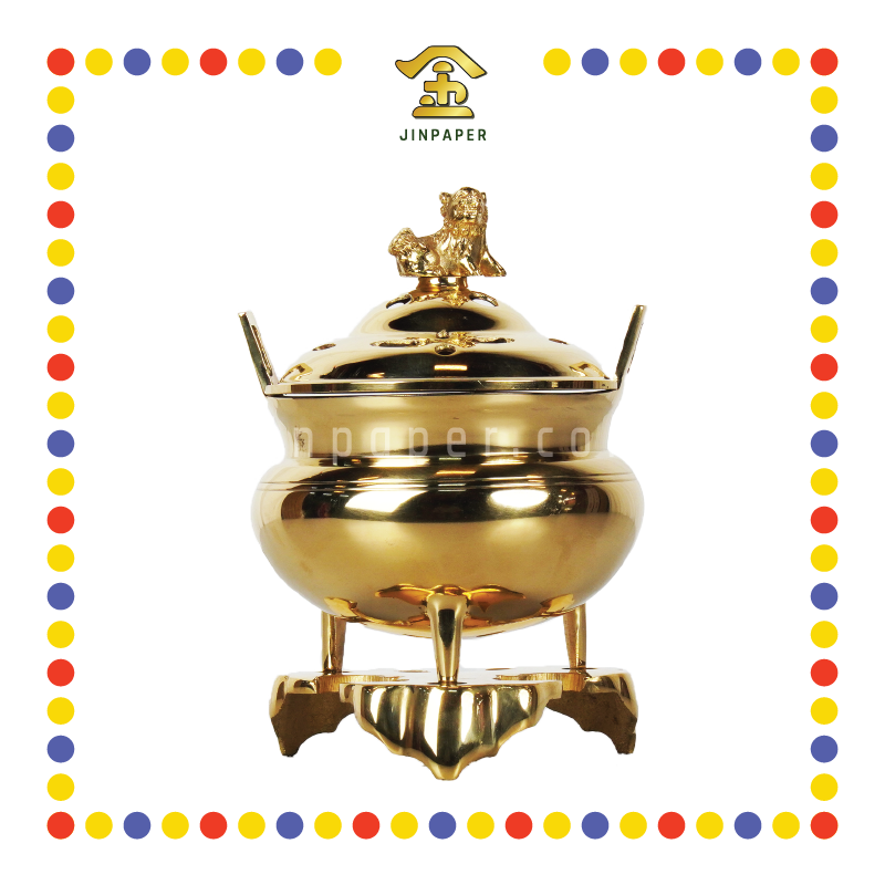 PRAYING CENSER 加大 铜光身宣炉 (香炉)