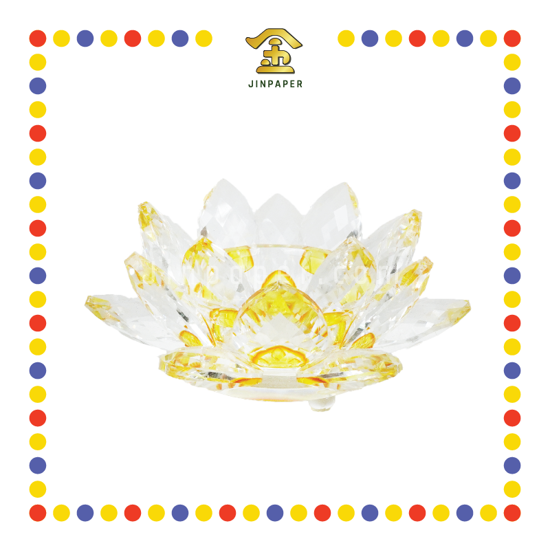 PRAYING CANDLESTICK 水晶莲花烛台(黄色)