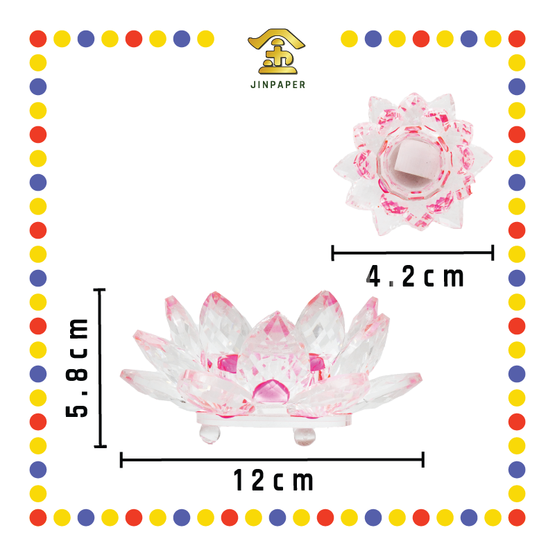 PRAYING CANDLESTICK 水晶莲花烛台(粉红)