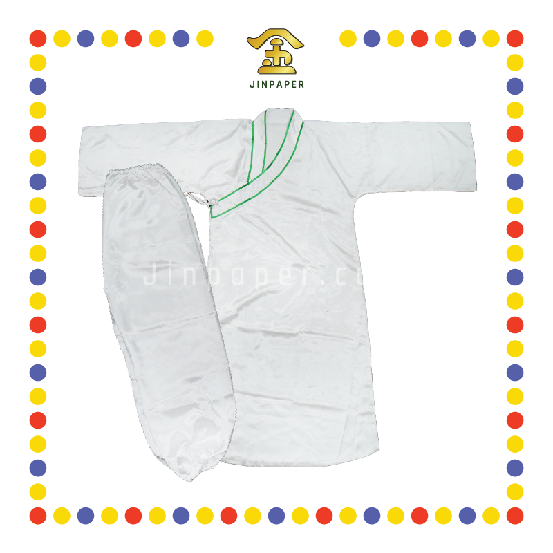 CLOTH EMBROIDERY 无绣大二爷袍配裤(白)