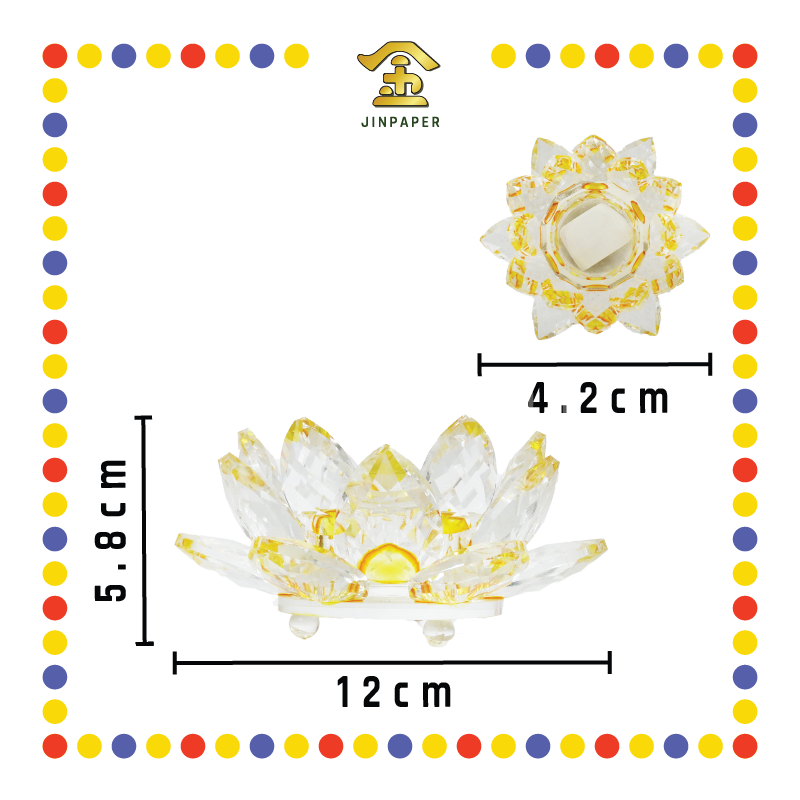 PRAYING CANDLESTICK 水晶莲花烛台(黄色)