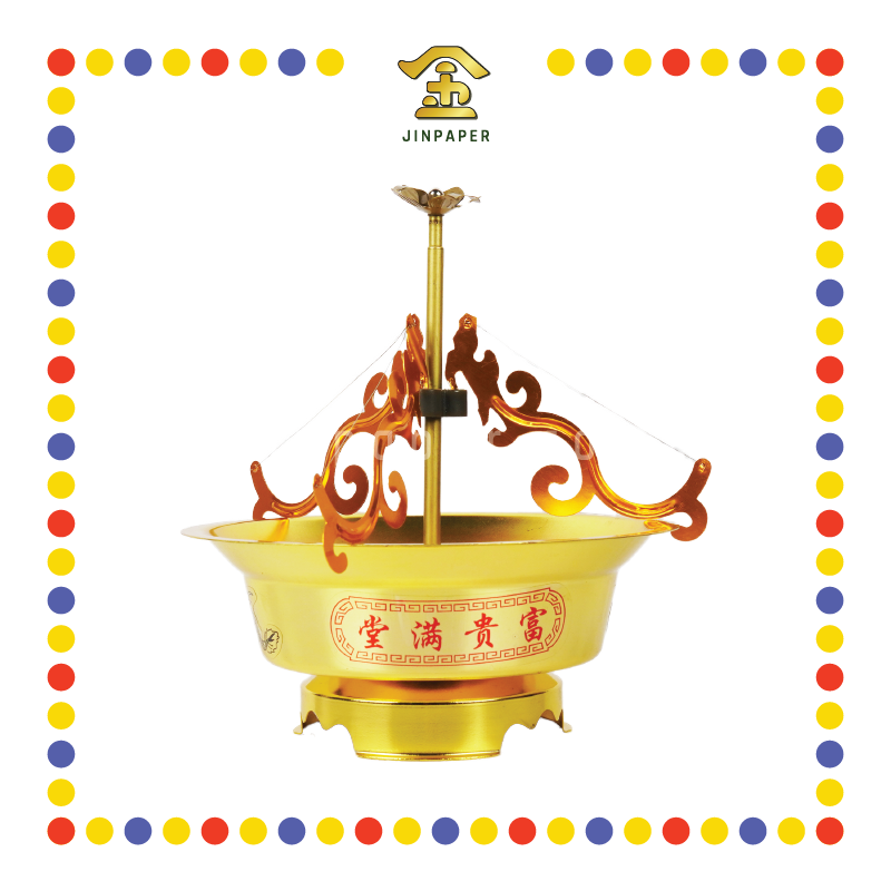 INCENSE HOLDER 镀金三龍塔香架(大号) (香炉)