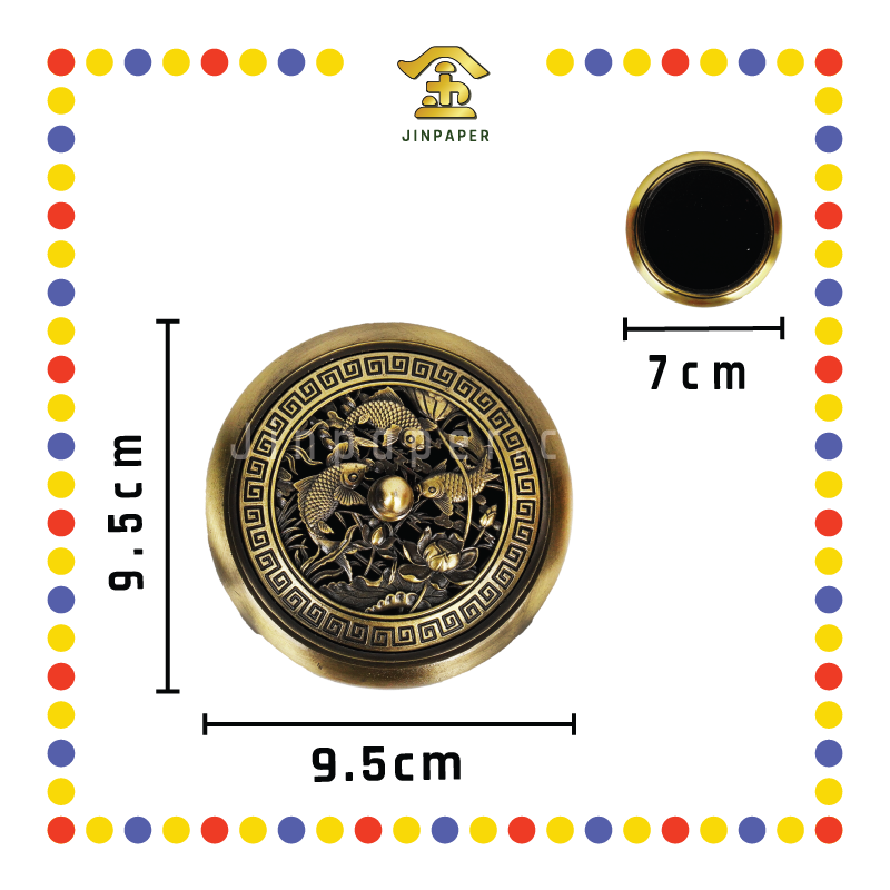 PRAYING CENSER 电金净炉【圆双鱼青/圆双龙青-古藤/圆双龙青-鱼】