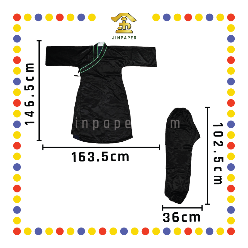 CLOTH EMBROIDERY 无绣大二爷袍配裤(黑)