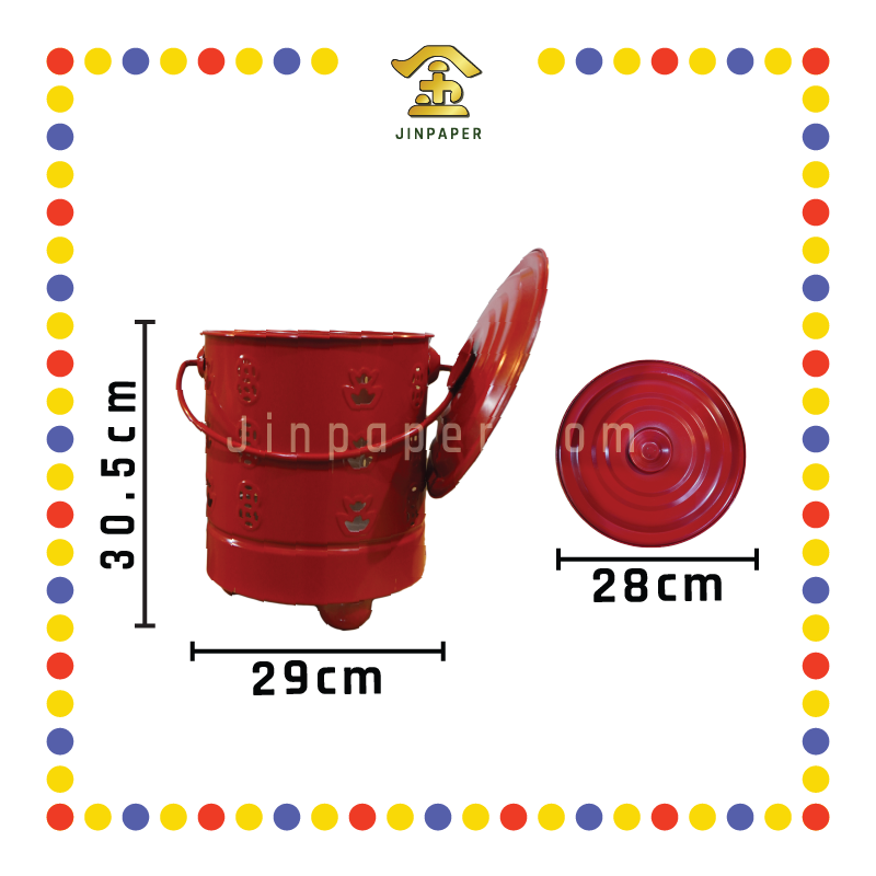 BURNING BIN 大红高温重叠式化宝炉【小/中/大】