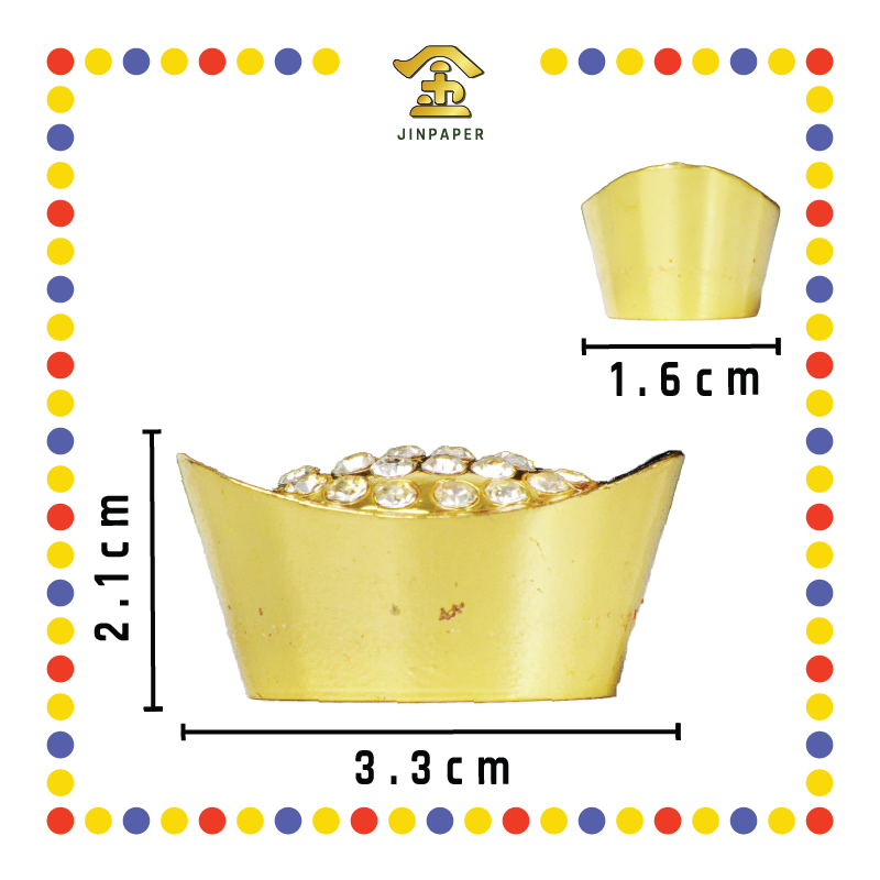 LUCKY GOODS 电镀砖石金元宝【小/中/大】